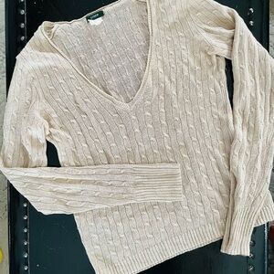 J. Crew Tan Cable Knit Sweater
